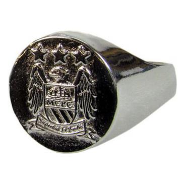 Manchester City Ring Silverplaterad M