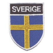 Sverige Broderat Märke Flaggs