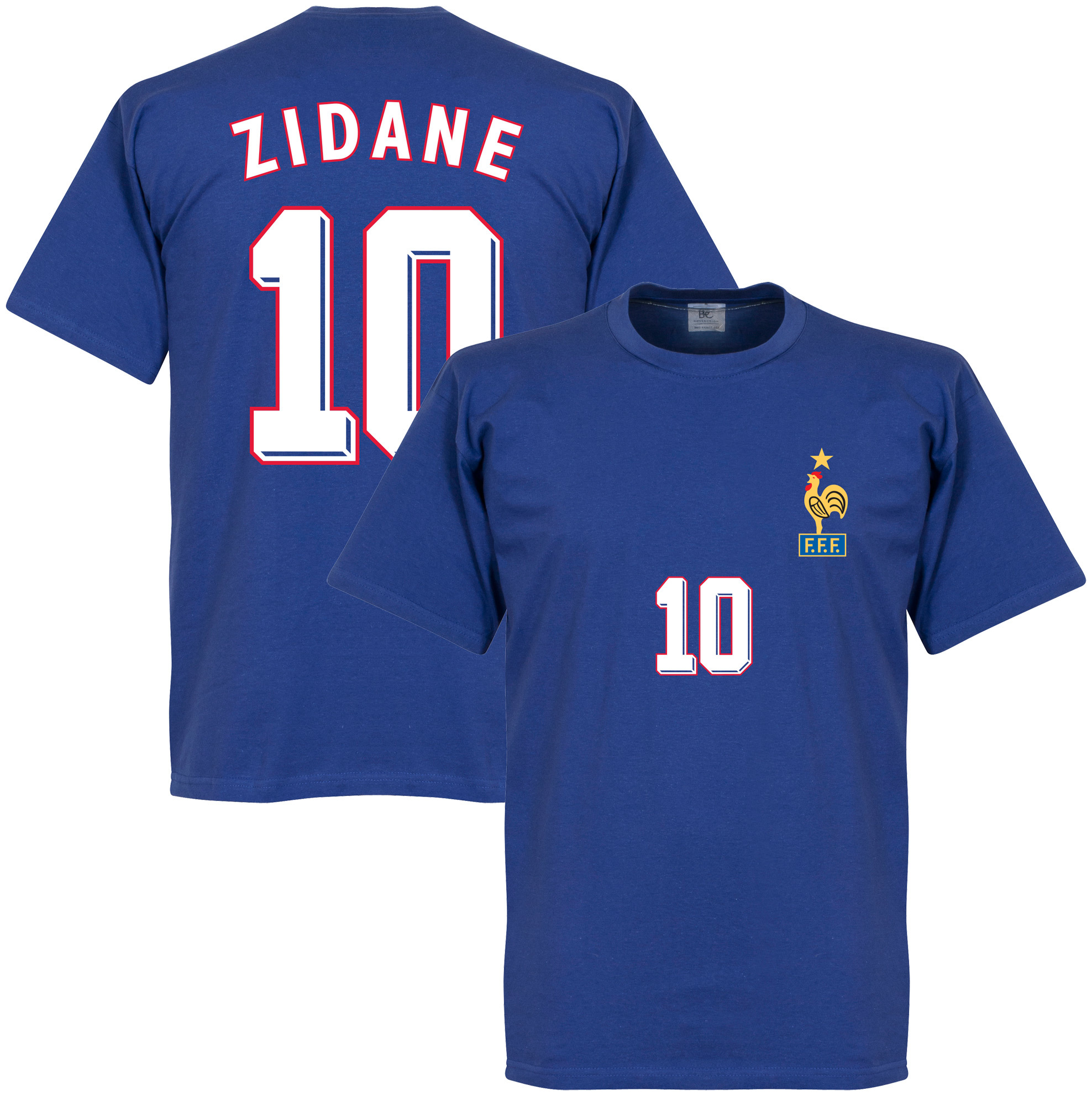 Frankrike T Shirt Zidane 1998 Home Zinedine Zidane Bla