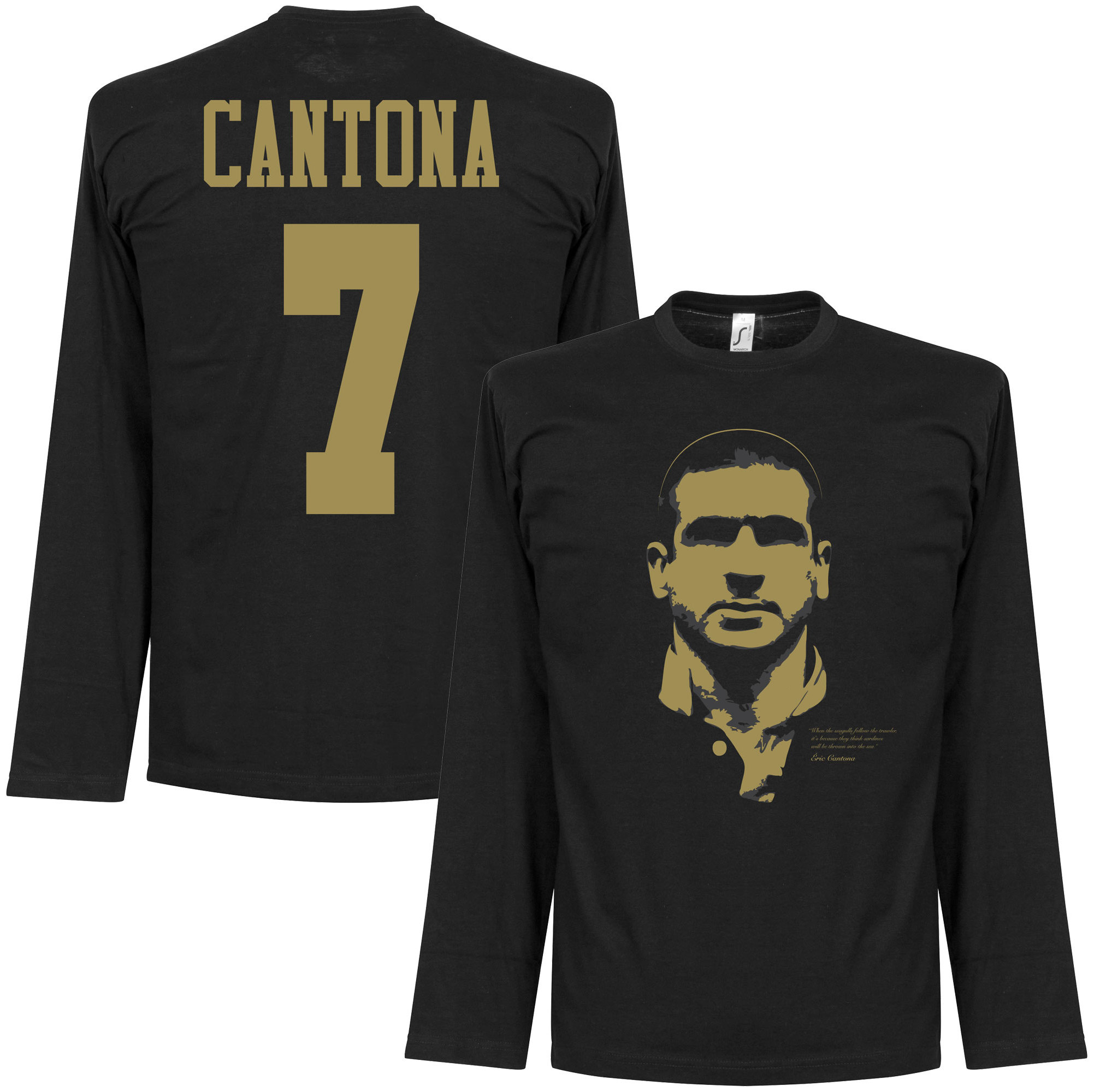 Manchester United Långärmad T shirt Cantona 7 Silhouette Manchester United Långärmad T shirt Cantona 7 Silhouette