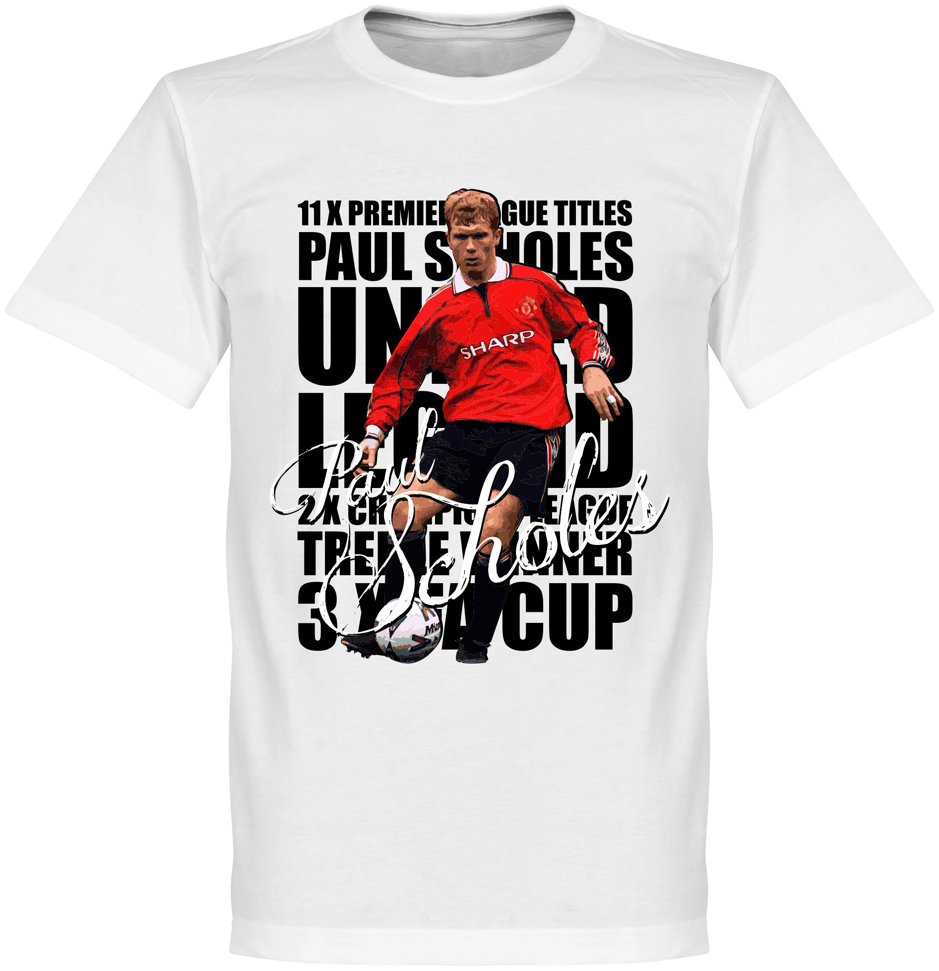 Manchester United T shirt Legend Legend Paul Scholes Vit Manchester United T shirt Legend Legend Paul Scholes Vit