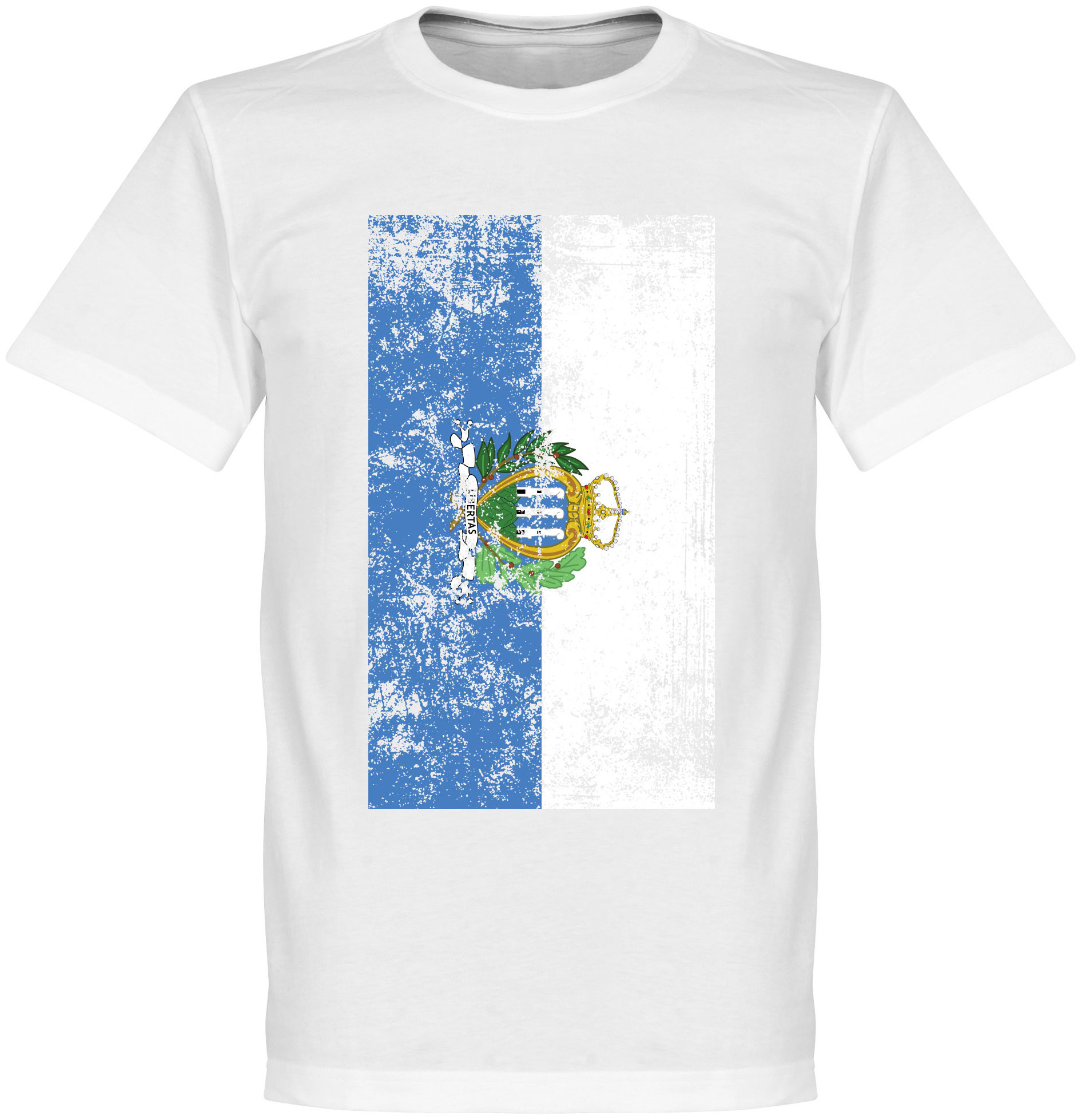 San Marino T Shirt Flag Vit